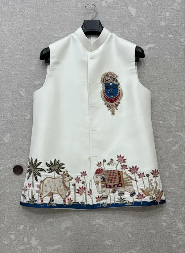 Hand_Embroidered_Krishna_Vishnu_Jacket_For_Men
