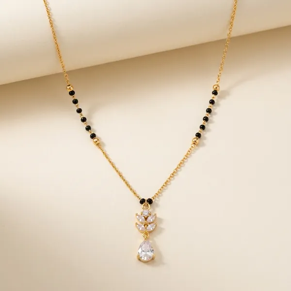 Krishna_Teardrop_Pendant_Black_Bead_Mangalsutra_For_Women