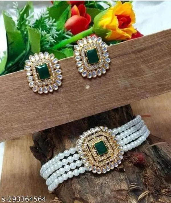 Royal_Blue_Gemstone_Pearl_Jewellery_Set_Designer_Bracelet_With_Multi_Strand_White_Pearls_Matching_Earrings_Square_Sapphire_Centerpiece_With_Teardrop_Stones_Luxury_Ethnic_Festive_Wedding_Wear_Premium_Gift_For_Women