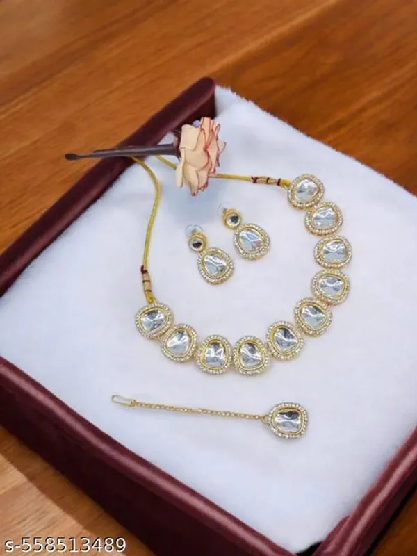 Traditional_Golden_Choker_Necklace_Set_For_Women_Simple_Gold_Choker_Necklace_Choker_Necklace_For_Women_Gold_Set_Ethnic_Golden_Choker_Necklace_Set_Stylish_Choker_Necklace_Traditional_Design_Gift_For_Mother_Sister_Wife_Girlfriend