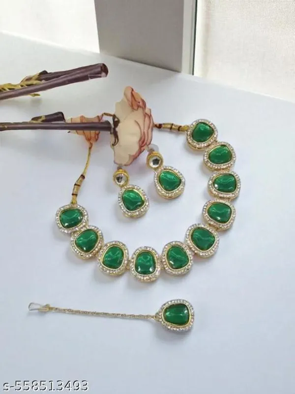 Traditional_Golden_Choker_Necklace_Set_For_Women_Simple_Gold_Choker_Necklace_Choker_Necklace_For_Women_Gold_Set_Ethnic_Golden_Choker_Necklace_Set_Stylish_Choker_Necklace_Traditional_Design_Gift_For_Mother_Sister_Wife_Girlfriend