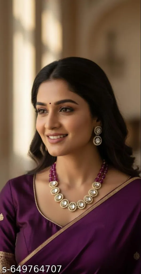 Mirror_Kundan_Necklace_Set_With_Green_Beads_Matching_Earrings_For_Women_Girls_Premium_Traditional_Ethnic_Jewellery_For_Weddings_Parties_Festivals_Family_Functions_Elegant_Festive_Wear_Perfect_Gift_For_Wife_Sister_Girlfriend_Stylish_Indian_Fashion_Accessory