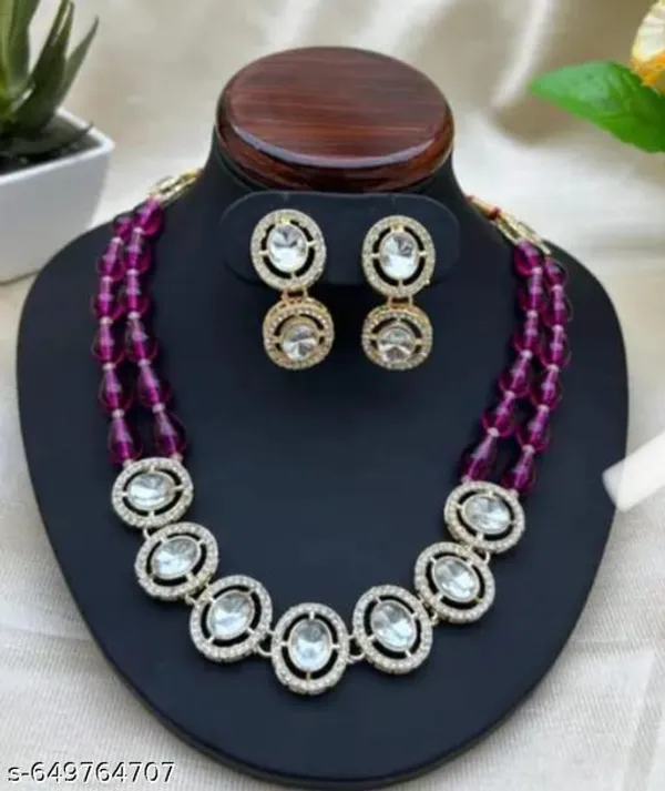 Mirror_Kundan_Necklace_Set_With_Green_Beads_Matching_Earrings_For_Women_Girls_Premium_Traditional_Ethnic_Jewellery_For_Weddings_Parties_Festivals_Family_Functions_Elegant_Festive_Wear_Perfect_Gift_For_Wife_Sister_Girlfriend_Stylish_Indian_Fashion_Accessory