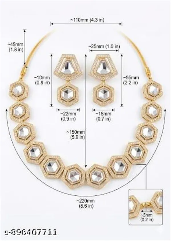 Geometric_Kundan_Mirror_Necklace_Set_With_Matching_Earrings_Gold_Tone_Statement_Jewelry_With_Hexagon_Design_Contemporary_Indian_Ethnic_Set_For_Weddings_Parties_Festive_Wear