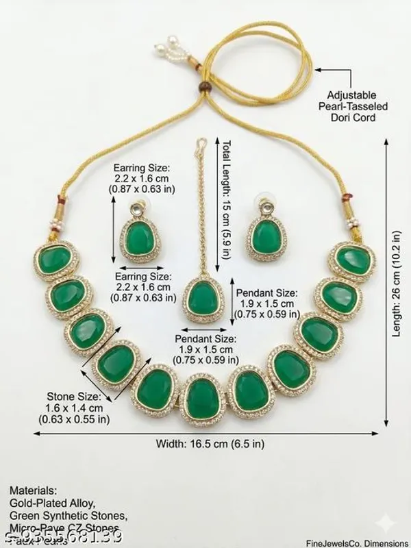 Emerald_Elegance_Gold_Plated_Necklace_Set_For_Women_Stunning_Green_Stone_Jewelry_With_Matching_Earrings_And_Pendant_Perfect_For_Festive_Bridal_And_Heritage_Occasions