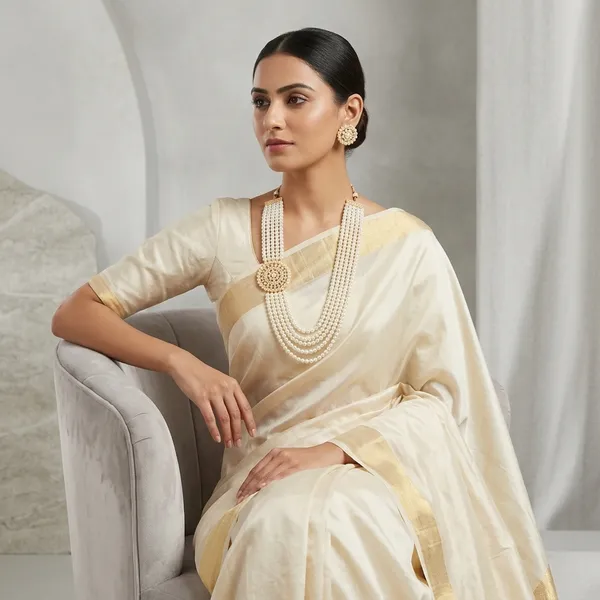 Women_Elegant_Pearl_Necklace_Set_Traditional_Multi_Layer_Pearl_Haar_With_Matching_Earrings_Ethnic_Bridal_Party_Wear_Jewellery_Set_Gold_Plated_Designer_Necklace_For_Weddings_Festive_Occasions_Special_Events