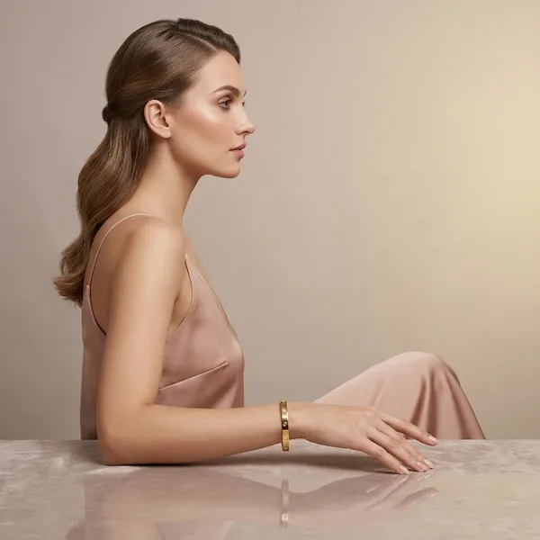 Gold_Tone_Screw_Design_Kada_Bracelet_With_Crystal_Accents_Classic_Unisex_Minimalist_Kada_Luxury_Inspired_Smooth_Finish_Wrist_Bracelet_For_Men_Women_Stylish_Daily_Wear_Party_Gifting_Accessory