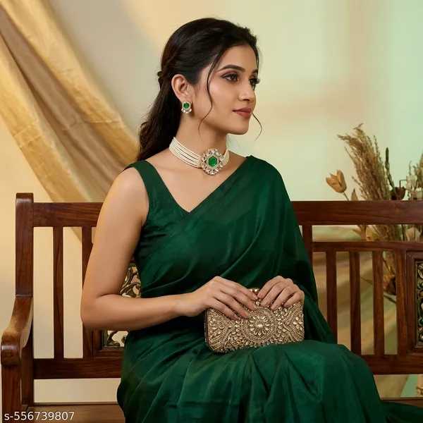 Emerald_Green_Kundan_Pearl_Choker_Necklace_Set_With_Earrings_For_Women_Gold_Plated_Traditional_Bridal_Jewellery_Set_Elegant_Ethnic_Choker_For_Wedding_Festive_Party_Wear_Stylish_Gift_For_Mother_Sister_Wife_Girlfriend