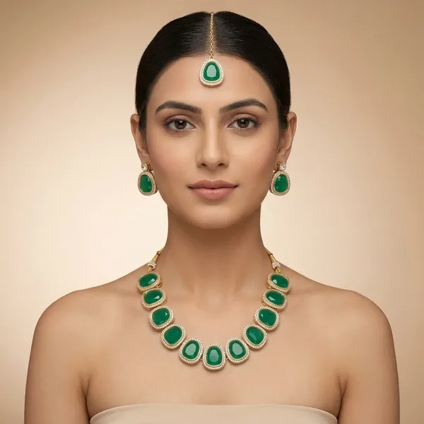 Emerald_Elegance_Gold_Plated_Necklace_Set_For_Women_Stunning_Green_Stone_Jewelry_With_Matching_Earrings_And_Pendant_Perfect_For_Festive_Bridal_And_Heritage_Occasions