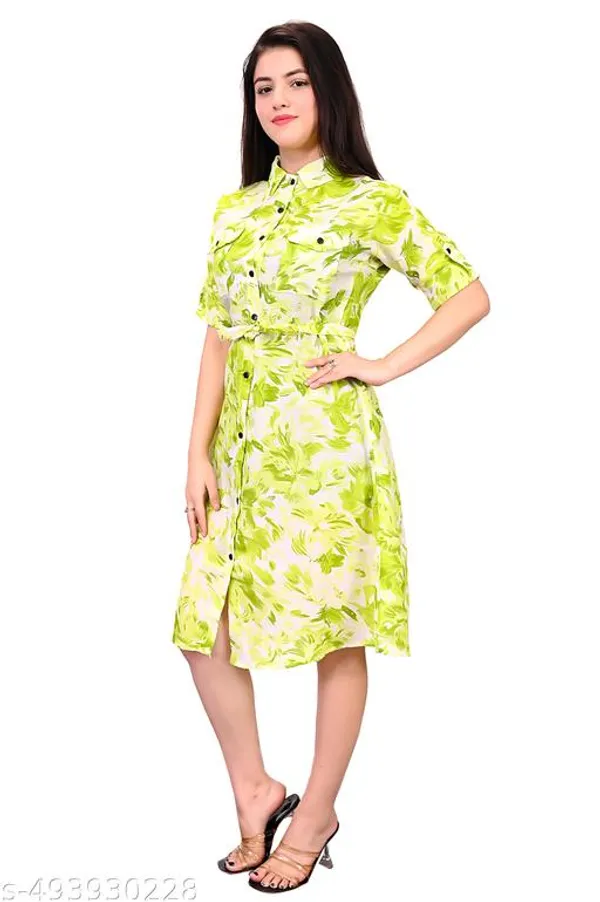 Poshak_Wiz_Women_Girls_A_Line_Dress_In_With_Cotton_Fabric_Casual_Wear_Printed_Short_Sleeve