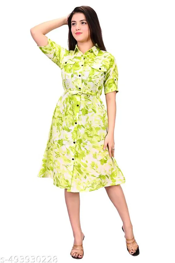 Poshak_Wiz_Women_Girls_A_Line_Dress_In_With_Cotton_Fabric_Casual_Wear_Printed_Short_Sleeve