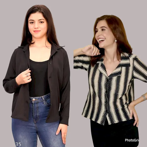 Multicolor_Stylish_Casual_Shirt_For_Women_Pack_Of_2