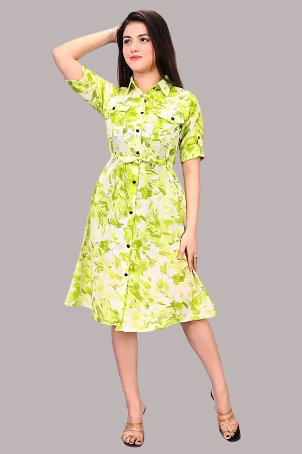 Poshak_Wiz_Women_Girls_A_Line_Dress_In_With_Cotton_Fabric_Casual_Wear_Printed_Short_Sleeve