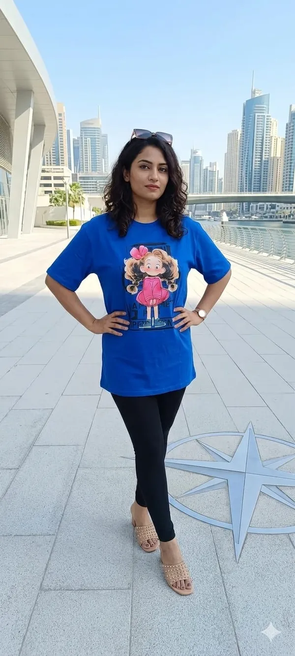 Blue_Graphic_Print_Oversized_T-Shirt_For_Women