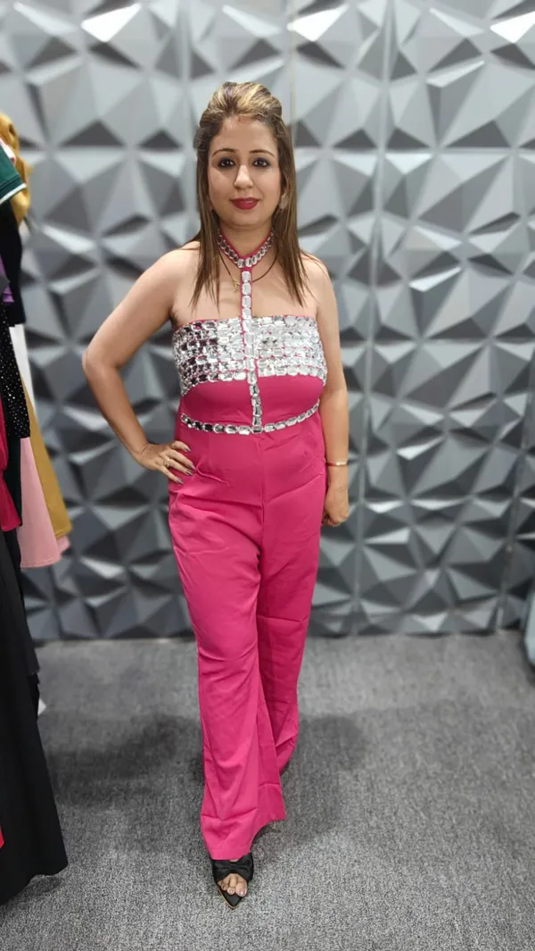 Pink_Sequin_Embellished_Strapless_Jumpsuit_For_Women