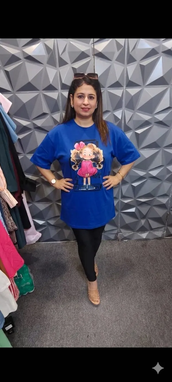 Blue_Graphic_Print_Oversized_T-Shirt_For_Women