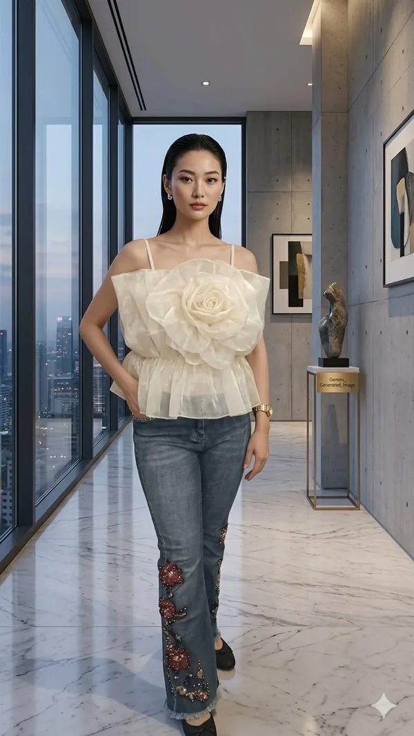 White_Off-Shoulder_Floral_Peplum_Top_For_Women