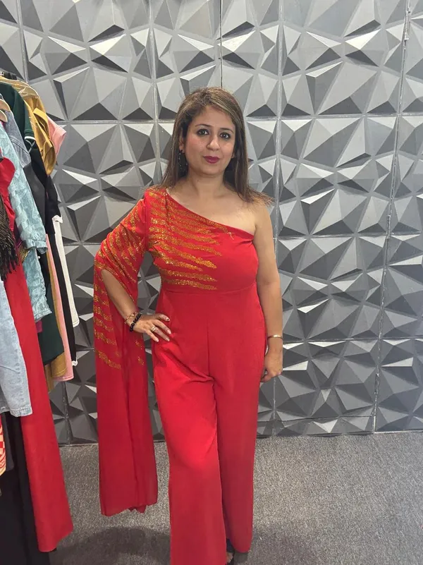 Red_Georgette_One_Shoulder_Embellished_Jumpsuit_For_Women