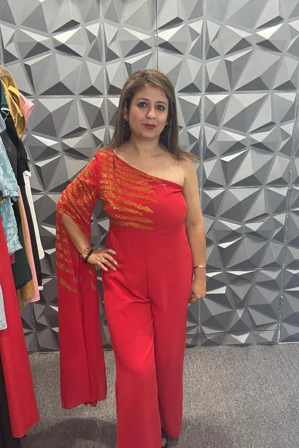 Red_Georgette_One_Shoulder_Embellished_Jumpsuit_For_Women