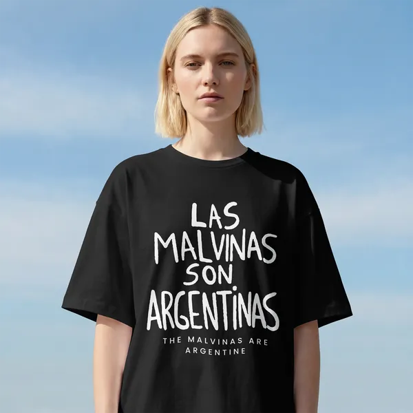 Las_Malvinas,Argentina,Oversize_,_Black,_Cotton__Football_Graphic_T-Shirt_For_Unisex