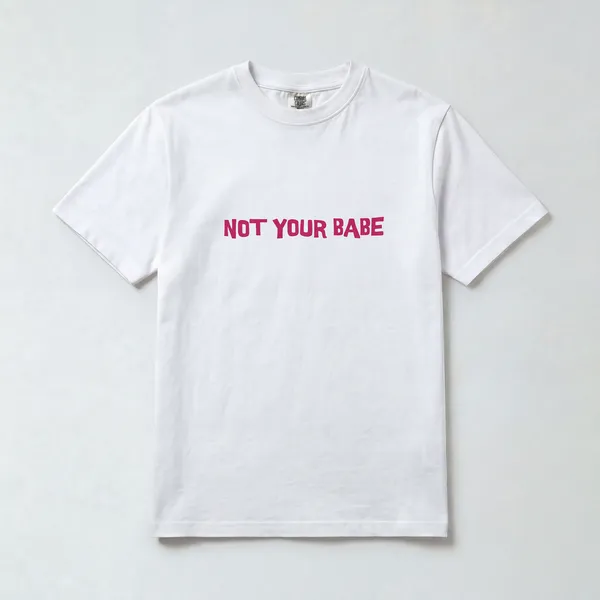 Not_Your_Babe_Typography_White_Cotton_T-Shirt_For_Men_And_Women