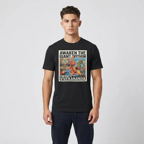 Swami_Vivekananda_Motivational_Graphic_Black_Cotton_T-Shirt_For_Men_And_Women
