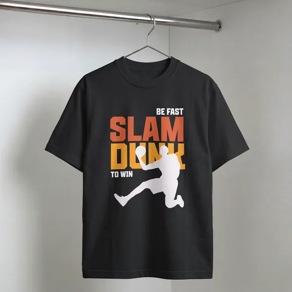 Slam_Dunk_Graphic_Black_Cotton_T-Shirt_For_Men_And_Women
