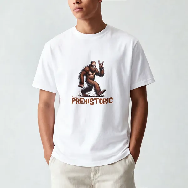 Prehistoric_Graphic_White_Cotton_T-Shirt_For_Men_And_Women