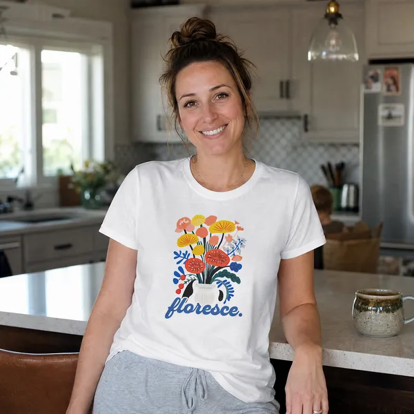 Florence_White_Graphic_Cotton_T-Shirt_For_Men_And_Women