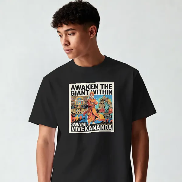 Swami_Vivekananda_Motivational_Graphic_Black_Cotton_T-Shirt_For_Men_And_Women