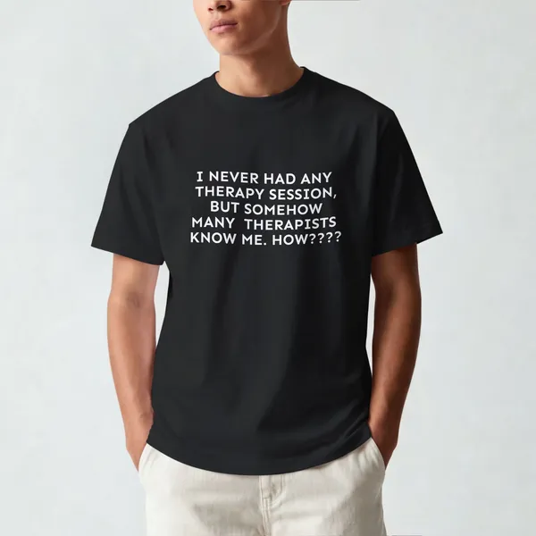 Therapist__Black_Cotton_T-Shirt_For_Men_And_Women