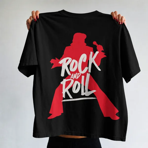 Elvis_Presley_oversize_Black_Cotton__Graphic_T-Shirt_For_Unisex