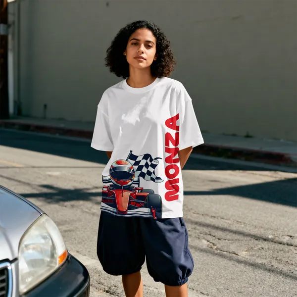 Monza_Track_Formula_One_Oversized_White_Cotton_T-Shirt_For_Men_And_Women