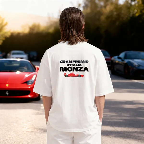 Monza_Track_Formula_One_Oversized_White_Cotton_T-Shirt_For_Men_And_Women