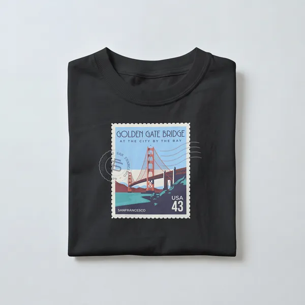 Golden_Gate_Bridge_San_Francisco_Graphic_Cotton_T-Shirt_For_Men_And_Women