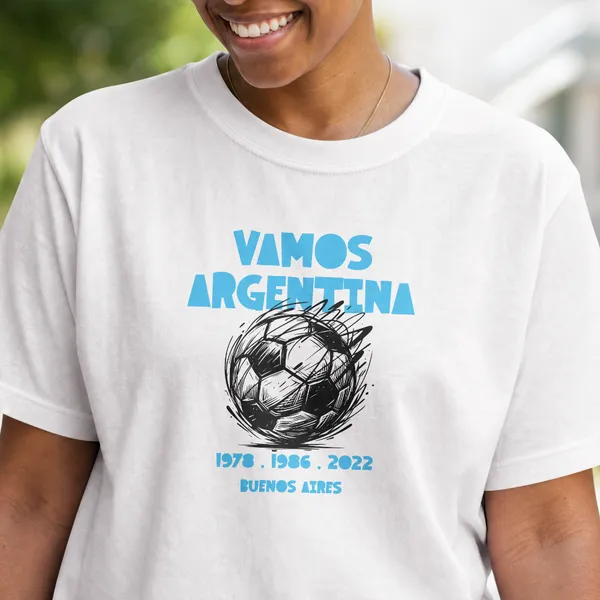 Vamos_Argentina_Print_White_Cotton_T-Shirt_For_Men_And_Women