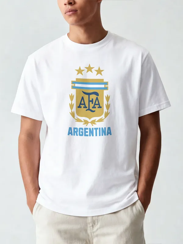 Argentina_Football_Graphic_white_Cotton_T-Shirt_For_Men_And_Women
