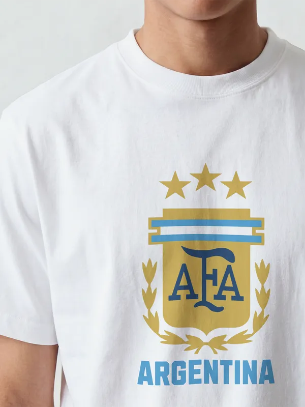 Argentina_Football_Graphic_white_Cotton_T-Shirt_For_Men_And_Women