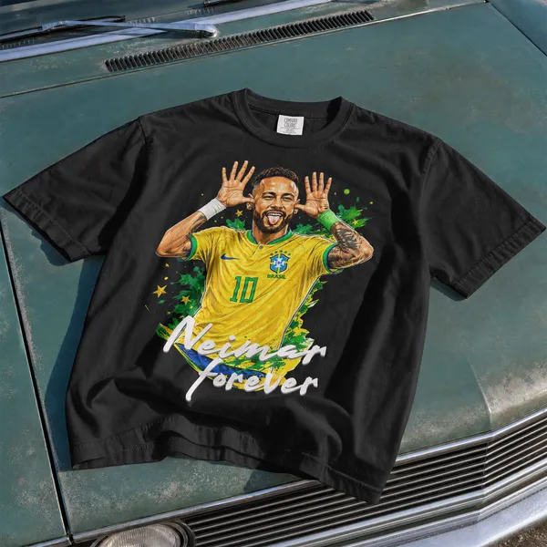Neymar_Forever_Football_Jersey_Graphic_Oversized_Black_Cotton_T-Shirt_For_Men_And_Women