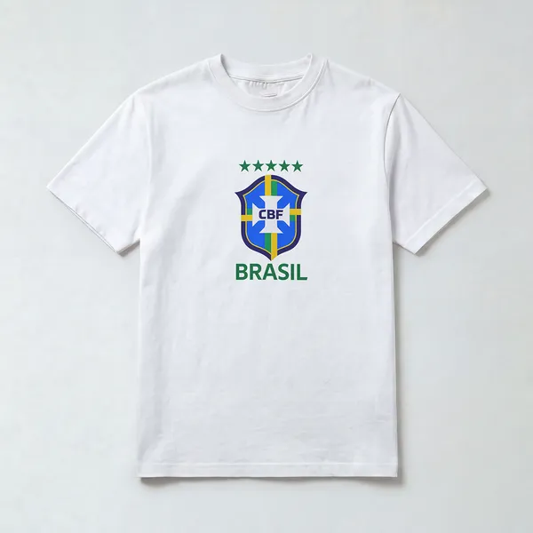 Brazil_Logo_5_Star_Football_Graphic_White_Cotton_T-Shirt_For_Men_And_Women