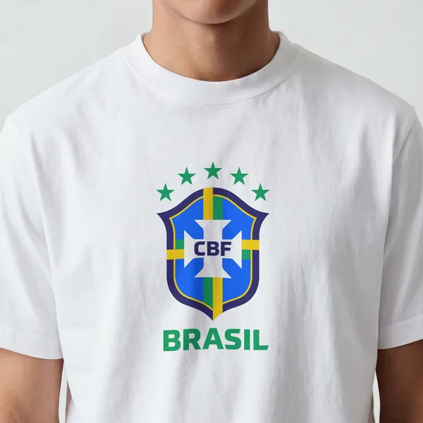 Brazil_Logo_5_Star_Football_Graphic_White_Cotton_T-Shirt_For_Men_And_Women