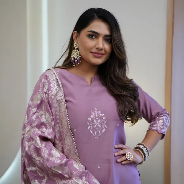 Purple_Cotton_Embroidered_Kurta_Set_For_Women