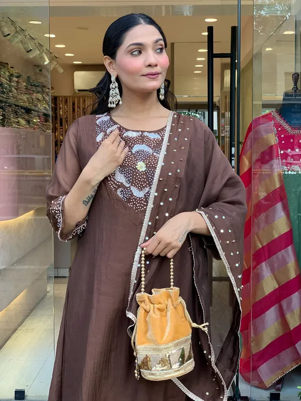 Brown_Cotton_Embellished_Suit_Set_For_Women