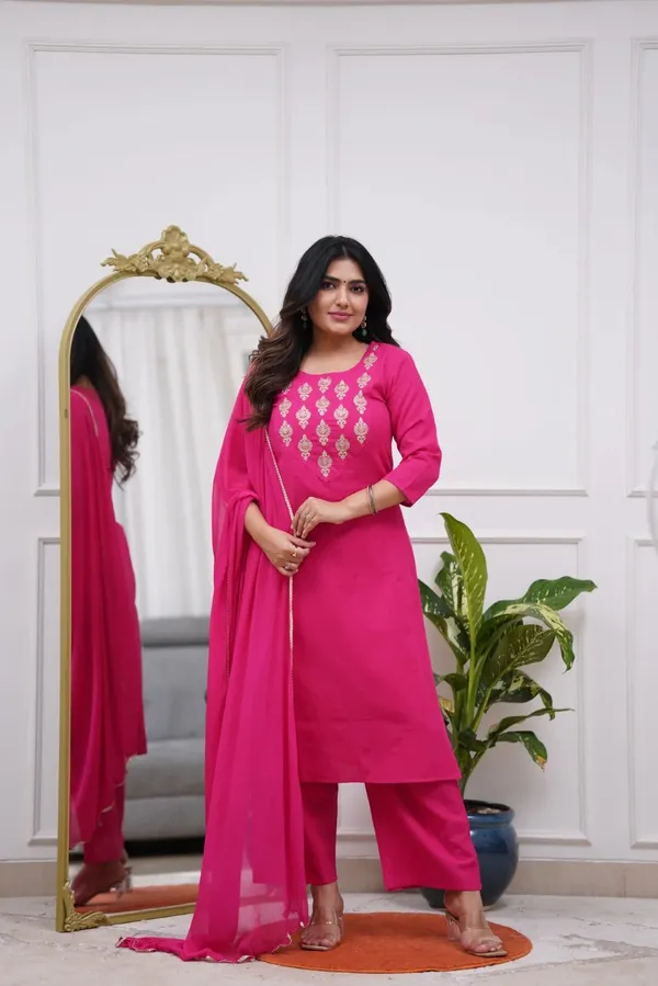 Pink_Cotton_Straight_Embroidered_Kurta_Set_For_Women