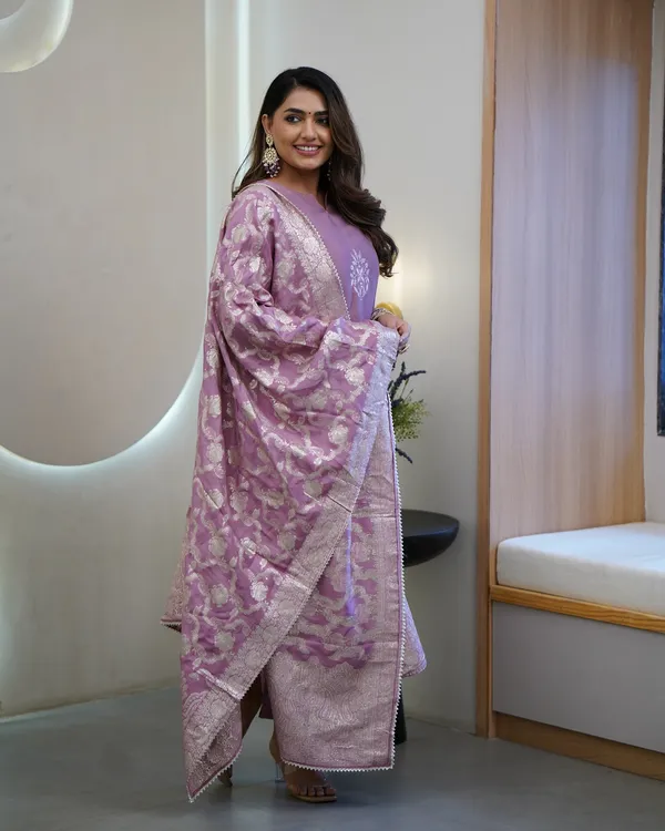 Purple_Cotton_Embroidered_Kurta_Set_For_Women
