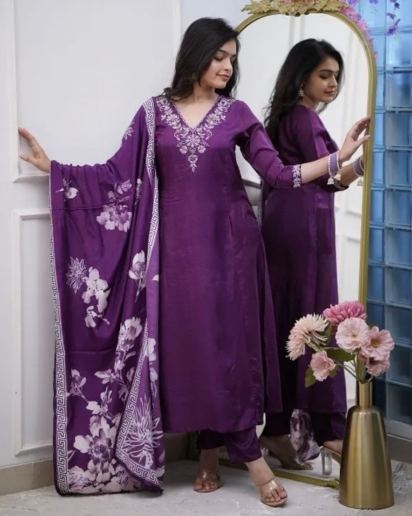 Purple_Cotton_Embroidered_Anarkali_Kurta_Set_For_Women