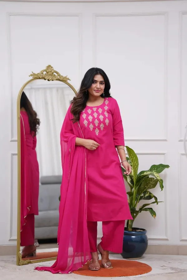 Pink_Cotton_Straight_Embroidered_Kurta_Set_For_Women