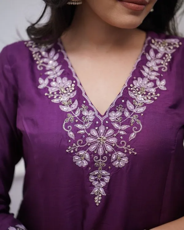 Purple_Cotton_Embroidered_Anarkali_Kurta_Set_For_Women