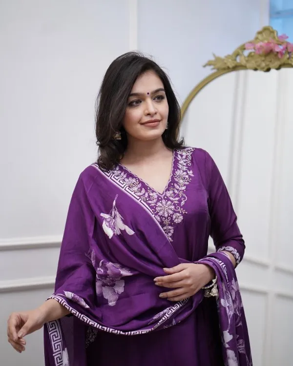 Purple_Cotton_Embroidered_Anarkali_Kurta_Set_For_Women