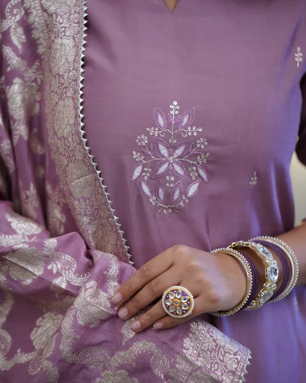 Purple_Cotton_Embroidered_Kurta_Set_For_Women